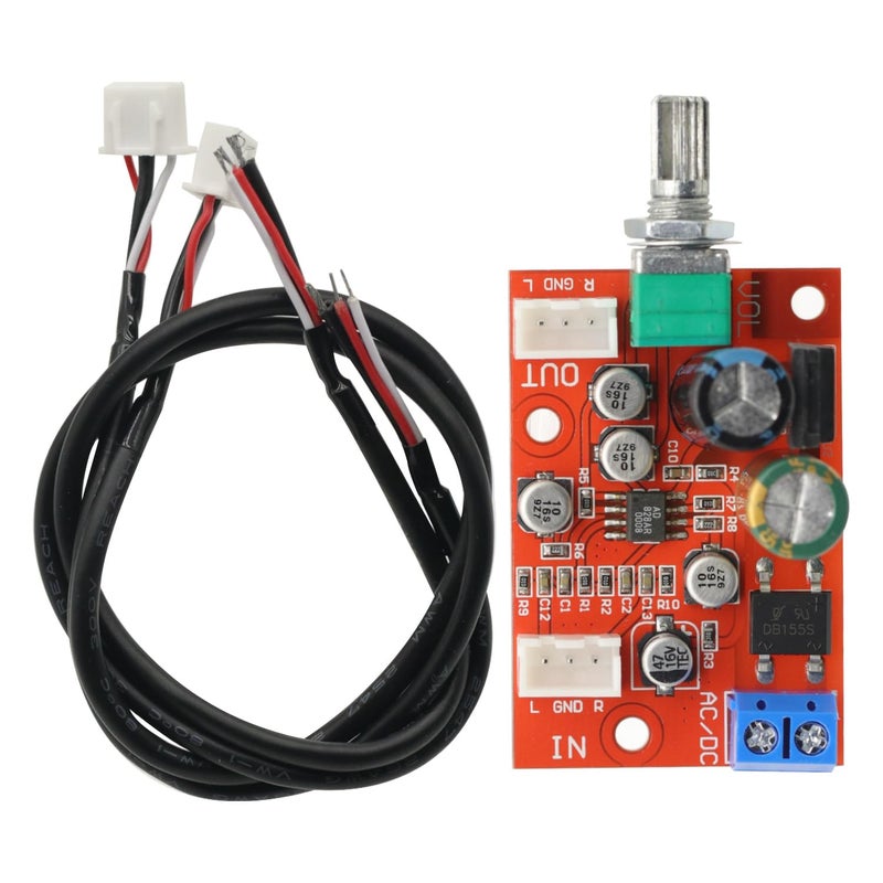 GODIYMODULES AC/DC AD828 Dynamic Microphone Stereo Preamp Power Amplifier Preamplifier Board with Volume Control - Image 4